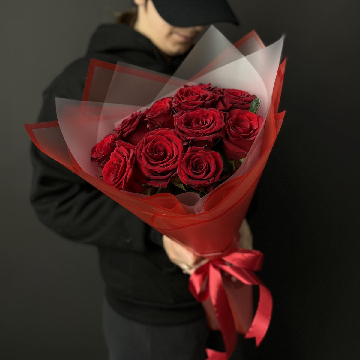Эквадорские розы 40 см (Красные)