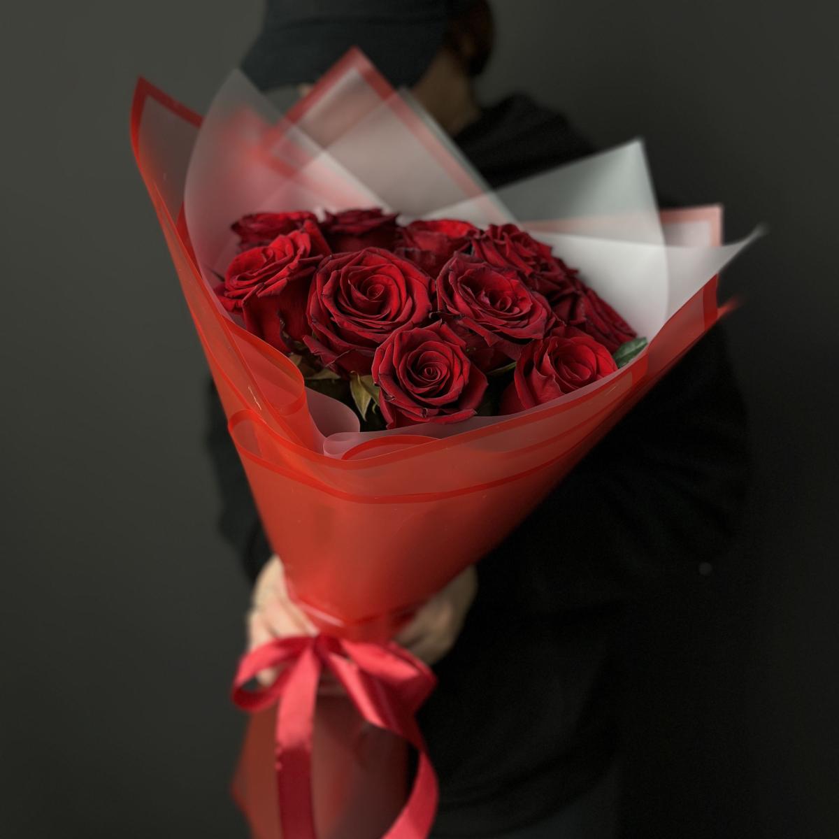 Эквадорские розы 40 см (Красные)