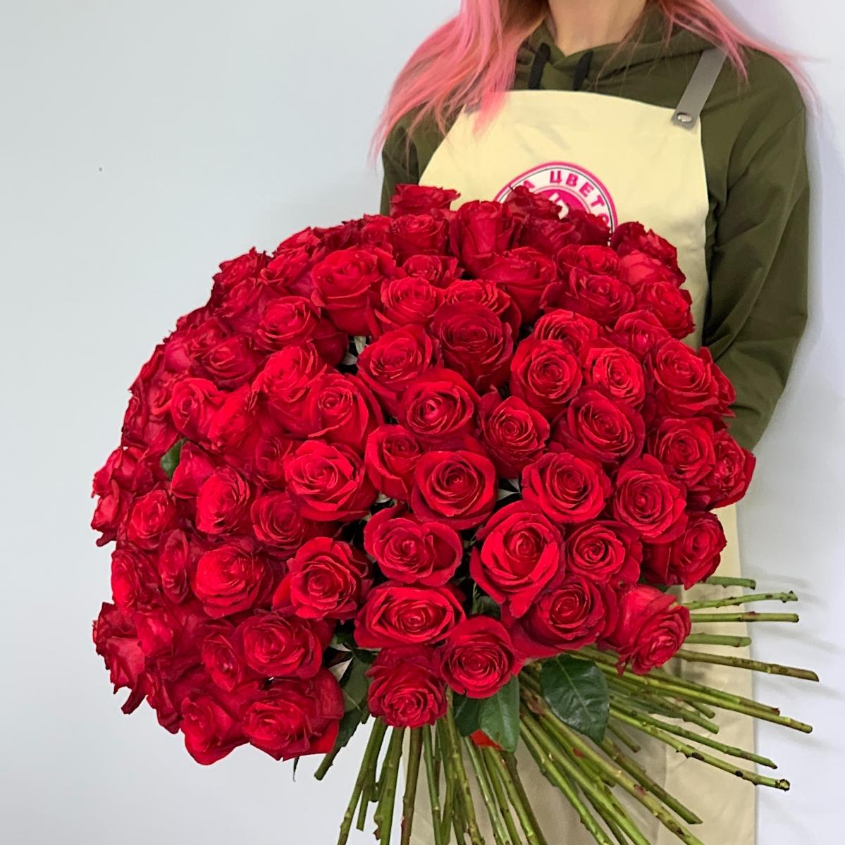 Эквадорские розы 40 см (Красные)
