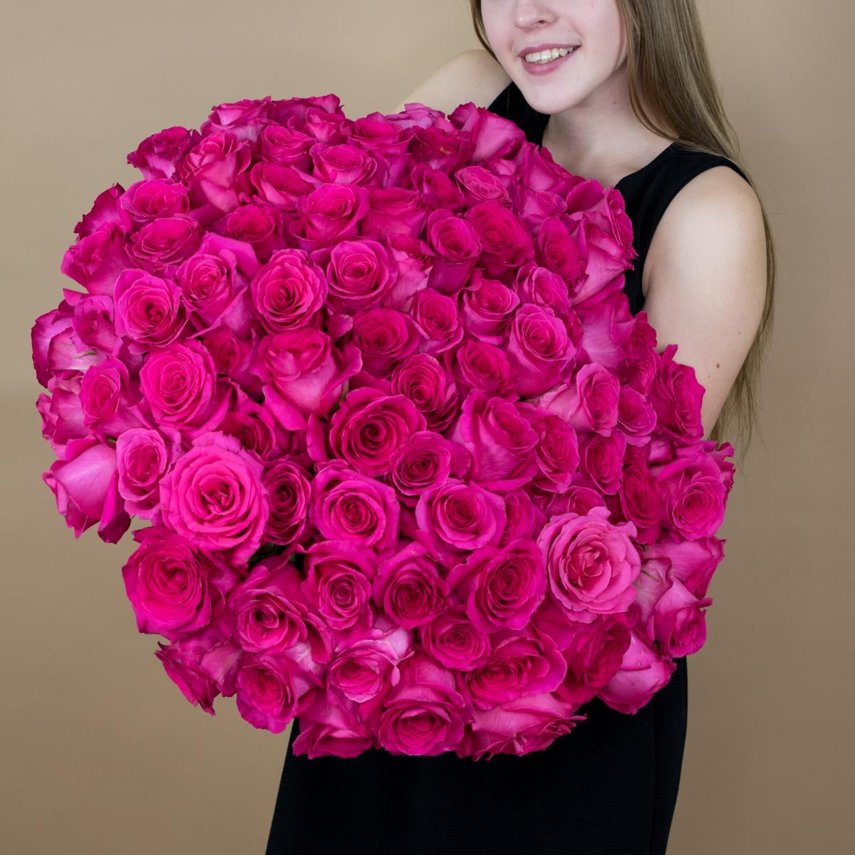 Букет из розовых роз 75 шт. (40 см) [№: 1617iv]