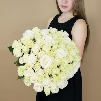 Букет из белых роз 101 шт 40 см (Эквадор) Артикул  1665