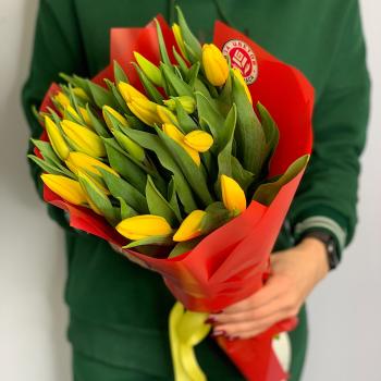 Тюльпаны желтые 25 шт код товара  2538